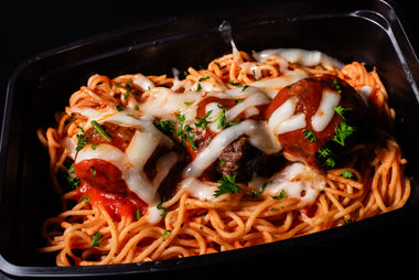 The Best Bison Meatballs with Whole Wheat Thin Spaghetti