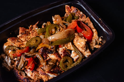 Chicken Fajita with Jasmine Rice, Sauteed Peppers and Onions