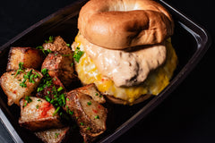 Turkey Sausage Bagel Breakfast