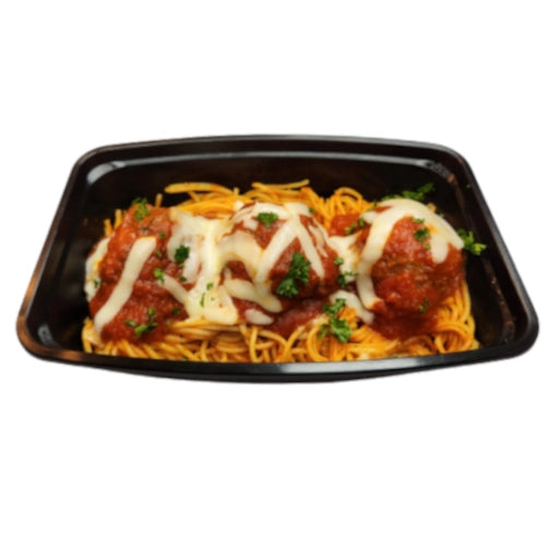 The Best Bison Meatballs with Whole Wheat Thin Spaghetti